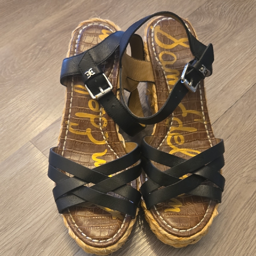 Sam Edelman Black Espadrille Sandals